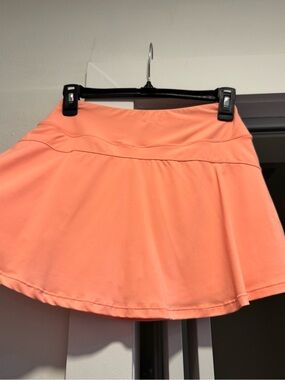Coral Athletic Skort - Flared Tennis Skirt with built in shorts XS